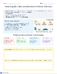Distress Tolerance Scenarios