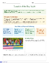 Healthy Habits, Holy Bodies