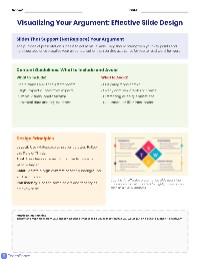 Effective Slide Design for Presentations