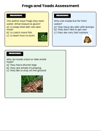 Frogs and Toads: A Comparison Assessment