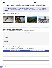 Environmental Solutions Research Project