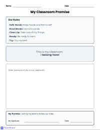 Our Classroom Promise Agreement