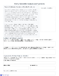 Critical Reading Analysis Worksheet