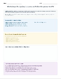 Lesson Planning Through Source Analysis