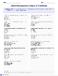 Japanese Culture Multiple Choice Assessment