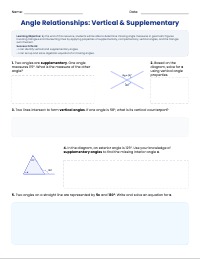 Mastering Geometry: Angles and Lines Worksheet