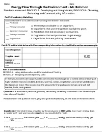 Environmental Science Practice Assessment - Mr. Rahman