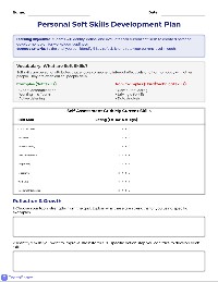 Soft Skills Self-Assessment Organizer