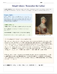 Abigail Adams Letter Analysis
