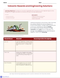 Engineering Solutions for Volcanic Impact