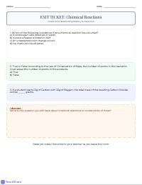 Mastering Chemical Reactions: Evidence and Mass