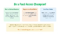 Understanding Food Access in Our Community