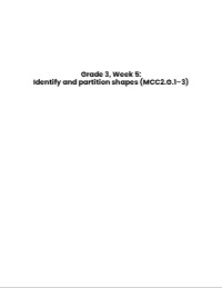3rd Grade Week 5