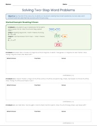 Two-Step Algebra Word Problem Practice