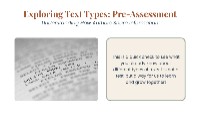 Understanding Text Types and George Washington Carver