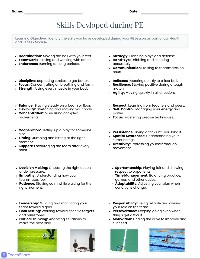 Sports and Skill Building