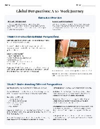 Global Perspectives Curriculum Overview