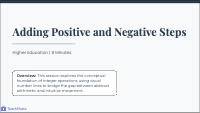 Adding Positive and Negative Steps
