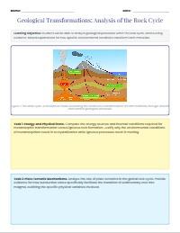 Analyzing the Dynamic Rock Cycle Processes