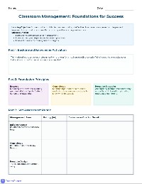 Classroom Management Procedures Guide