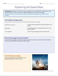 Space Race and Technology Review Worksheet