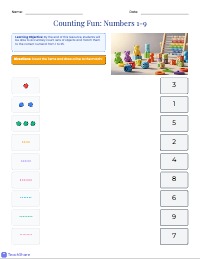 Numbers 1-25 Matching Fun Worksheet