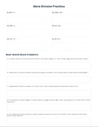 Mastering Division Facts Up To 100