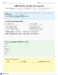 Summer Reading Scaffolding Framework