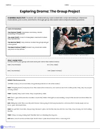 The Group Project Predicament: A Collaborative Skit