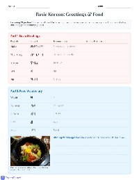Basic Korean: Greetings and Food Essentials