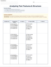 Analyzing Textual Features and Their Purpose