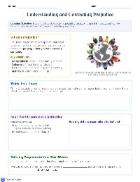 Understanding Prejudice