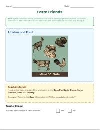 Fun With Farm Animals Speaking Practice