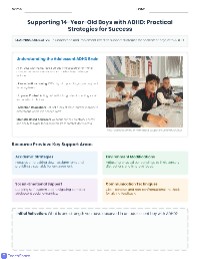 Strategies for Supporting Boys with ADHD