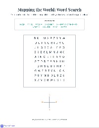 Maps and Grid References Crossword