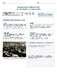 Introduction to Cyber Safety