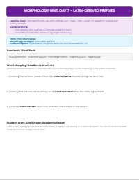 Mastering Morphology: Prefix and Suffix Mastery