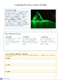 Light as Electromagnetic Waves