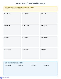 One-Step Equation Practice