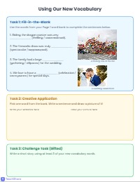 Funfair and Party Vocabulary Practice