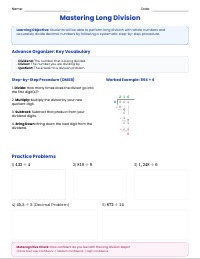 Mastering Long Division and Decimal Division