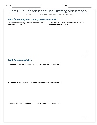 Klassenarbeit: Kreis und Flächenberechnung
