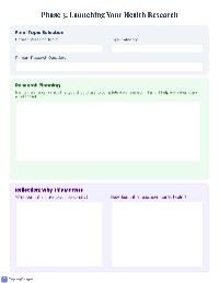 Health Research Topic Exploration Guide