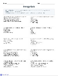 Energy Quiz