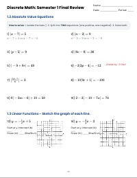 Discrete Math Final Review Guide