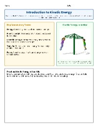 Energy in Motion Vocabulary