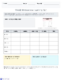 Weekly Homeschool Planner