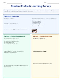 Student Interest and Learning Preferences Survey