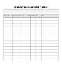 School Bracelet Business Sales Tracker