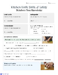 Kitchen Knife Skills & Safety Review